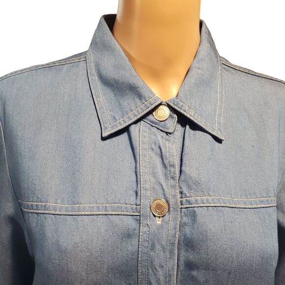 New Pendleton Size M Chambray Shirt Chore Jacket Shacket Lyocell Western - Picture 2 of 10